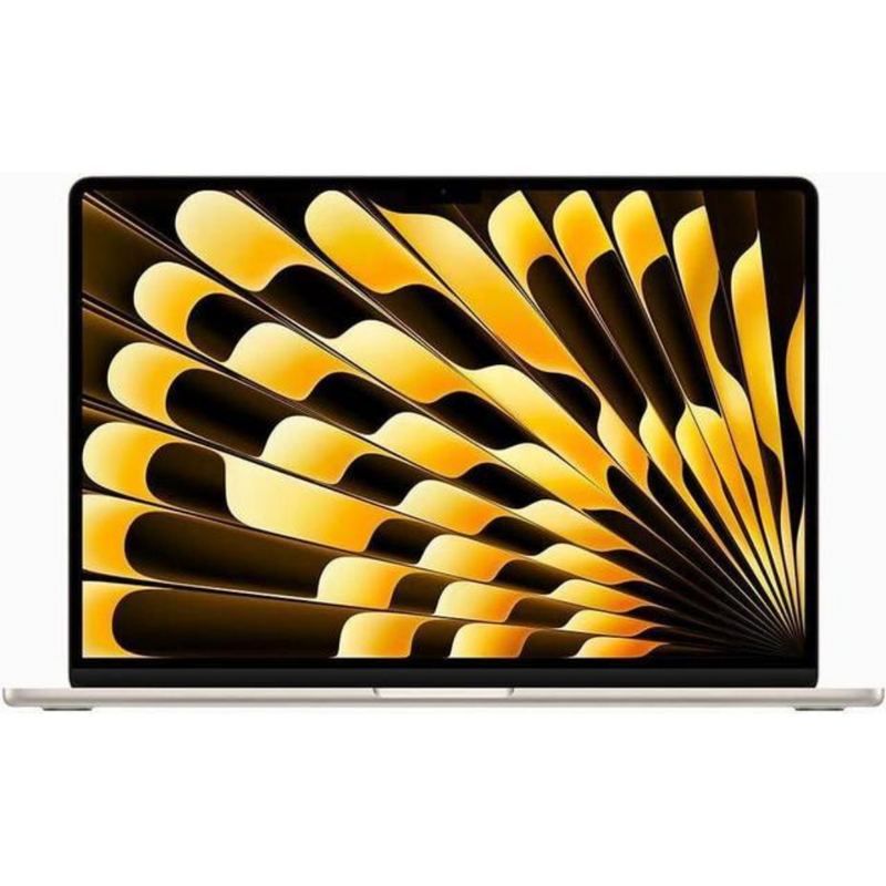 Macbook Air - M2 chip 8 core CPU - 10 core GPU, 8GB RAM, 512GB SSD, MacOS Monterey 12, 15.3”, Starlight, Touch ID, Backlit keyboard, 1 Year warranty