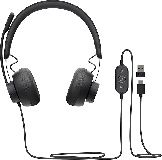 LOGITECH Zone Wired-GRAPHITE-USB-EMEA-UC - 981-000875