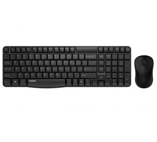 Rapoo Wireless Optical Mouse & Keyboard X1810 - BLACK