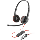 Poly Blackwire 3220 Stereo USB-C Headset +USB-C/A Adapter