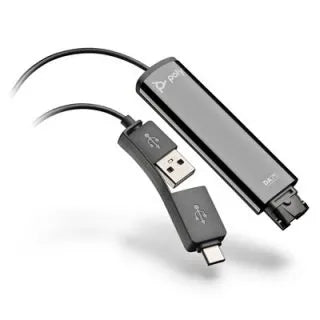 Poly - DA85 UC USB-to-Headset QD Audio Processor (4 pin) (inline controls) (USB-A and USB-C)