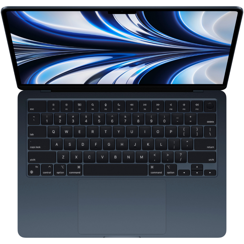 Macbook Air - M2 chip 8 core CPU - 10 Core GPU, 16GB RAM, 1TB SSD, 13.6”, Touch ID, Backlit keyboard, Fingerprint reader,  Midnight, 1 Year warranty