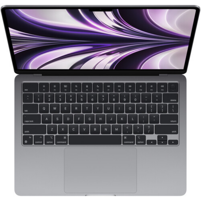 MacBook Air -  M2 Chip 8-core CPU - 10 Core GPU, 8GB RAM, 512GB SSD, 13.6'' 1080P FHD camera, Fingerprint reader, Backlit keyboard, Midnight, 1 year warranty