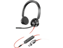 Poly Blackwire 3225 Stereo USB-C Headset +3.5mm Plug +USB-C/A Adapter