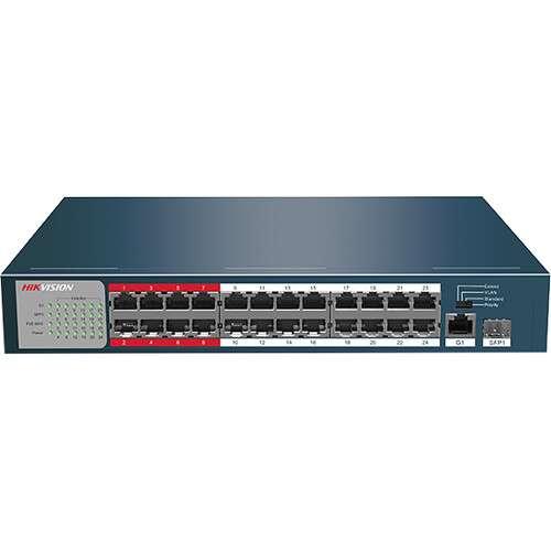Hikvision 24-Port 100 Mbps Unmanaged PoE Switch - (DS-3E0326P-E) - Afatrading Company Limited