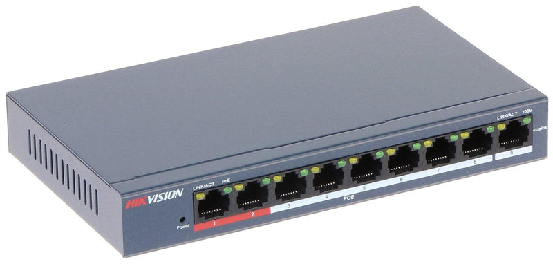 HikVision 8-Ports Unmanaged PoE Switch (DS-3E0109P-E/M) - Afatrading Company Limited