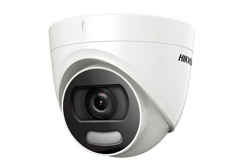 Hikvision Techlogics Color Vu 2MP Dome Full-time Turret Camera, 3.6 mm Lens and White Light Distance 20 m - (DS-2CE72DFT-F) - Afatrading Company Limited