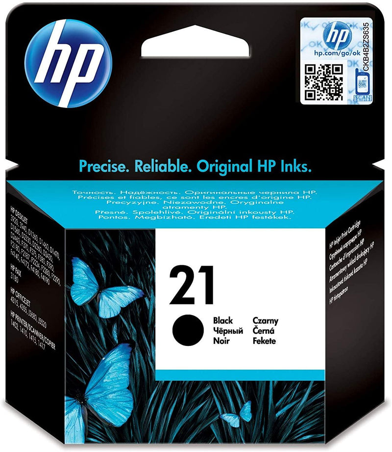 HP 21 InkJet Print Original Ink Cartridge - (C9351AE) - Black - Afatrading Company Limited