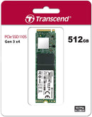 TRANSCEND INTERNAL SSD M.2 PCIe NVMe 2280 512GB (TS512GMTE110S) - Afatrading Company Limited