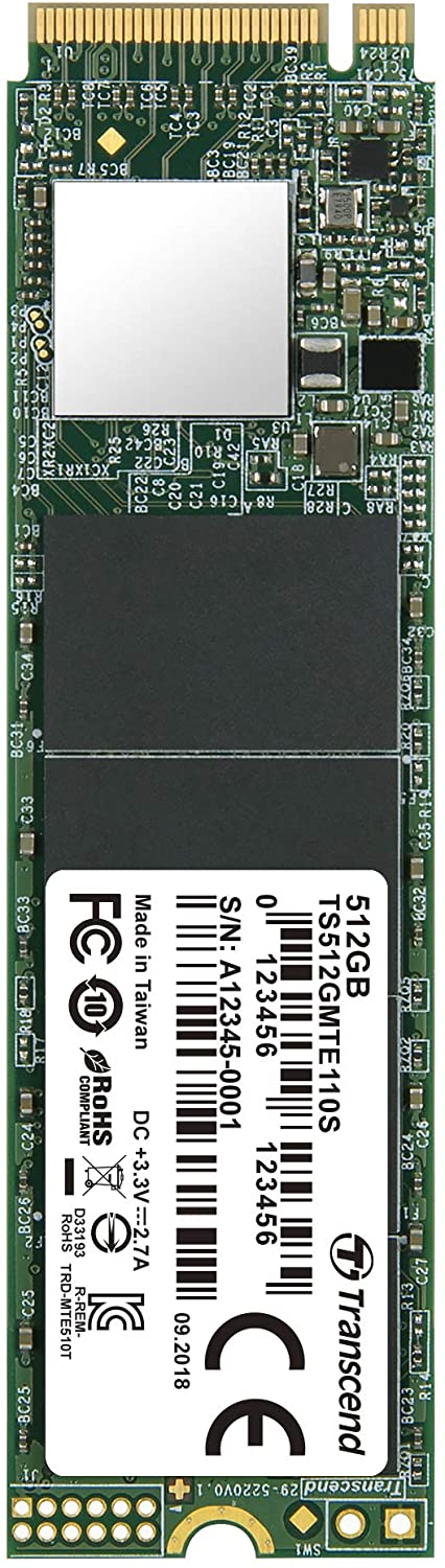 TRANSCEND INTERNAL SSD M.2 PCIe NVMe 2280 512GB (TS512GMTE110S) - Afatrading Company Limited